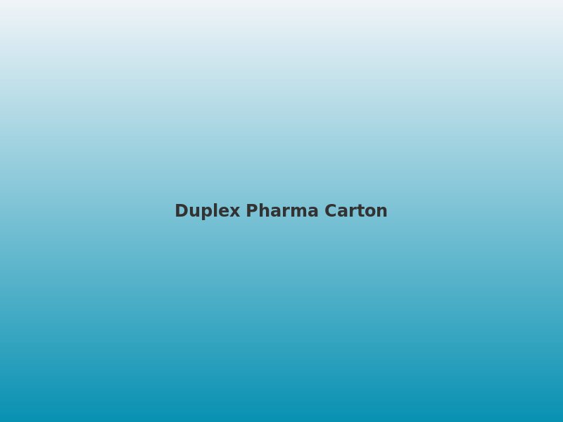 Duplex pharmaceutical carton