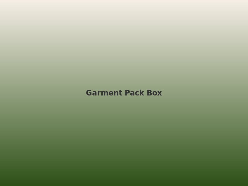 Garment packaging box
